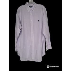 Ralph Lauren Shirt Mens 16.5-32/33 Yarmouth Pink Blue Grid Plaid Check Pony Lrg